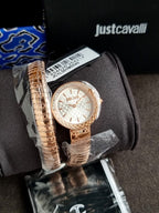 Just Cavalli Signature Snake JC1L301M0045 Women's Watch – Rose Gold Stainless Steel, Quartz