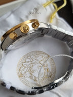 Versace Greca Dome VE6K00423 Men's Watch – Gold Tone, Round Dial, Quartz