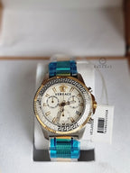 Versace Greca Action VE3J00522 Men's Watch – Silver Dial Chronograph, Two-Tone Stainless Steel, Quartz