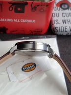 Fossil Rhett BQ2908 Men's Watch – Multifunction, Brown Leather Strap, Quartz