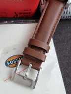Fossil Rhett BQ2908 Men's Watch – Multifunction, Brown Leather Strap, Quartz