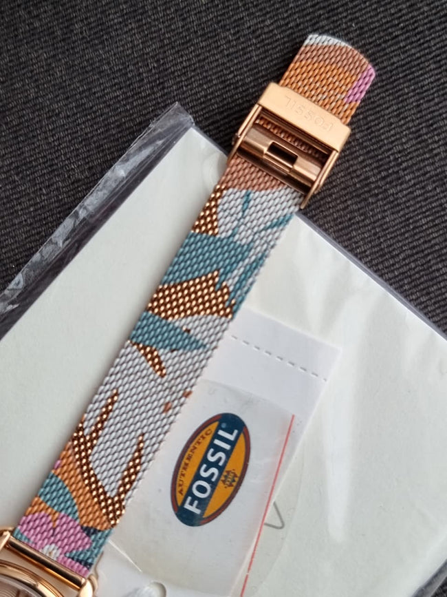 Fossil ES5170 Jacqueline Women's Rose Gold Mesh Watch Main Image