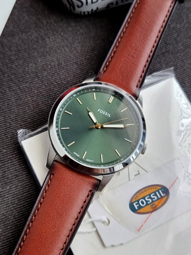 Fossil Minimalist FS6094 Men's Watch – Stainless Steel, Clean Dial, Quartz Main Image