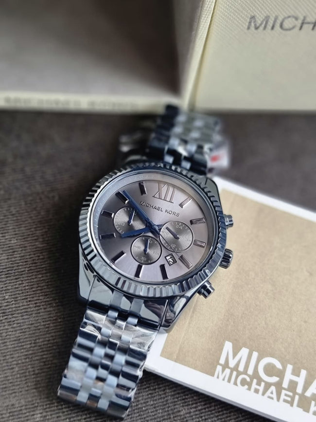 Michael Kors Men’s Quartz Stainless Steel Blue Dial 44mm Watch MK8480 Main Image