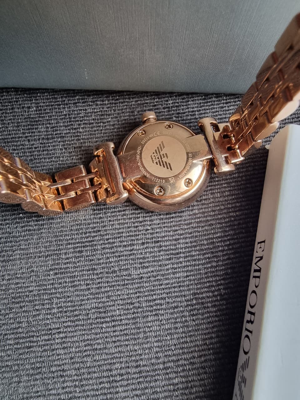 Emporio Armani Women’s Analog Stainless Steel Mother of Pearl Dial 22mm Watch AR11203