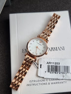 Emporio Armani Women’s Analog Stainless Steel Mother of Pearl Dial 22mm Watch AR11203