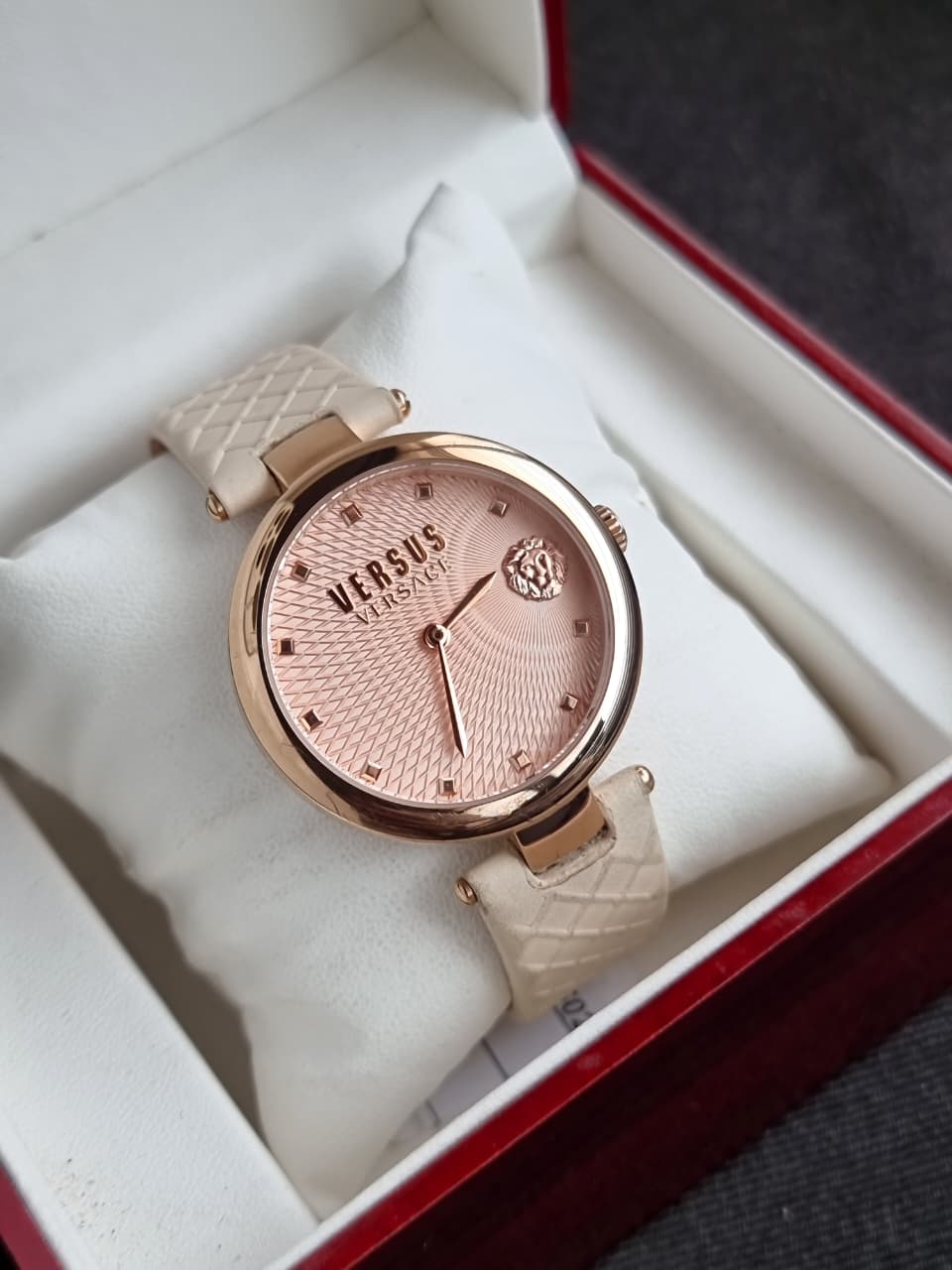Versus Versace Women's Watch – 36mm, Light Pink Dial & Strap, Rose Gold Case