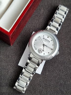 Versus Versace 36mm White Dial Silver Chain Women's Watch