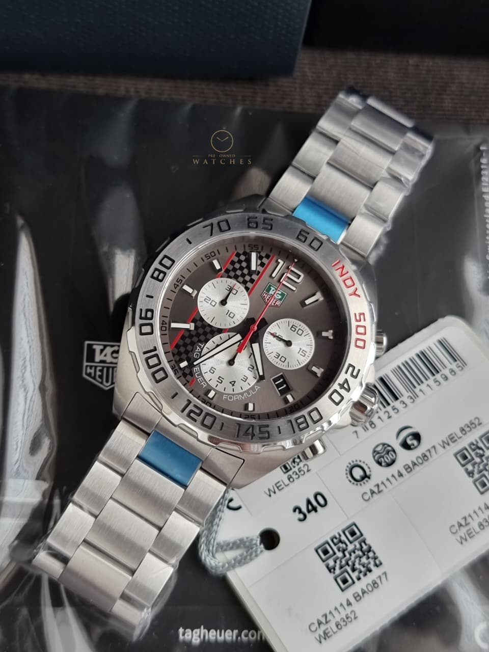 TAG Heuer Formula 1 CAZ1114.BA0877 Men's Chronograph Watch – Blue Dial, Quartz, 41mm Stainless Steel