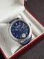 Versus Versace Men's Watch – 42mm, Blue Dial, Blue Leather Strap, Silver Case, Quartz