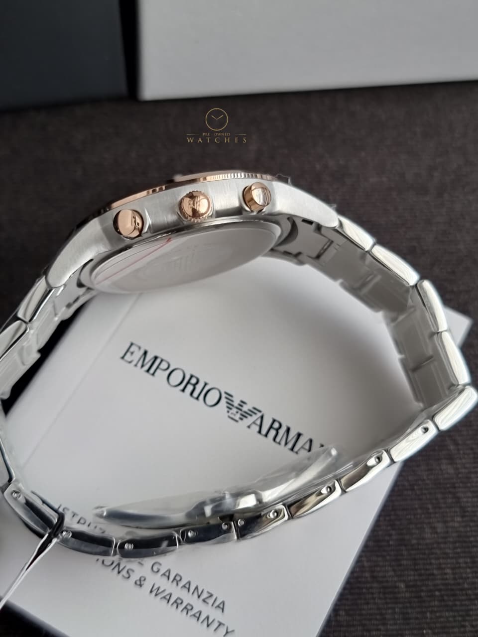 Emporio Armani Men’s Quartz Stainless Steel Black Dial 43mm Watch AR11077