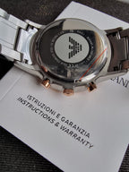 Emporio Armani Men’s Quartz Stainless Steel Black Dial 43mm Watch AR11077