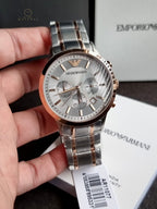 Emporio Armani Men’s Quartz Stainless Steel Black Dial 43mm Watch AR11077