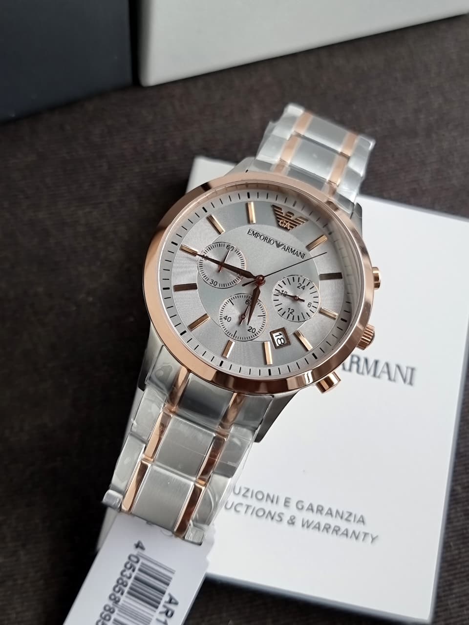 Emporio Armani Men’s Quartz Stainless Steel Black Dial 43mm Watch AR11077