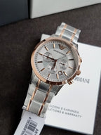 Emporio Armani Men’s Quartz Stainless Steel Black Dial 43mm Watch AR11077