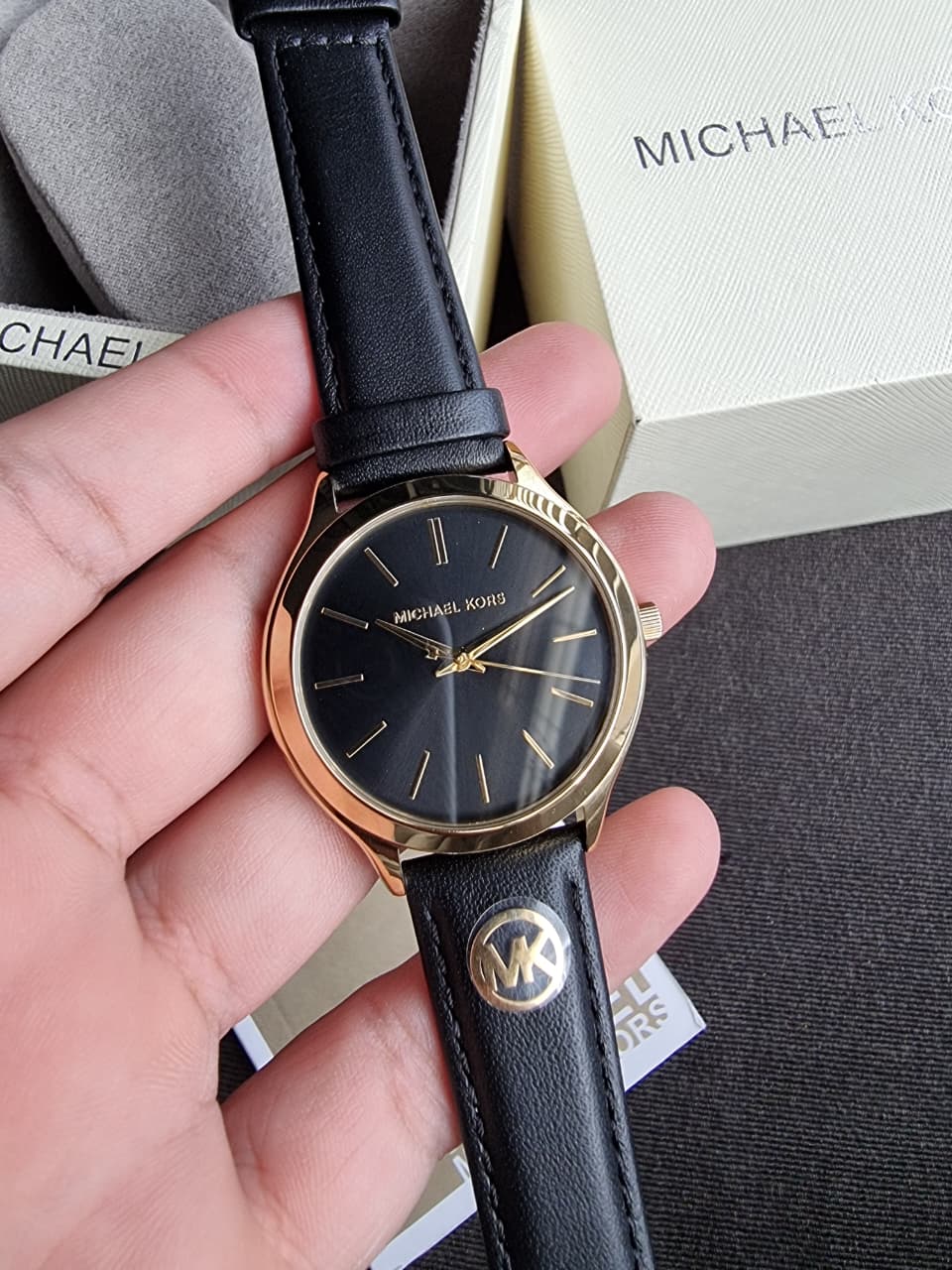 Michael Kors Slim Runway MK7553 Women's Watch – Black Dial, Stainless Steel, Quartz