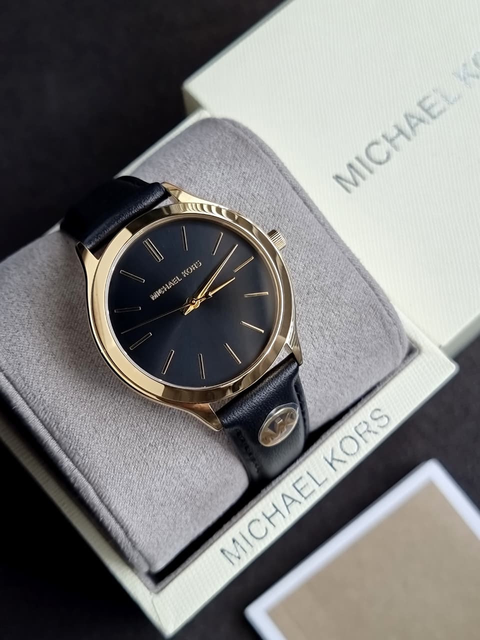 Michael Kors Slim Runway MK7553 Women's Watch – Black Dial, Stainless Steel, Quartz