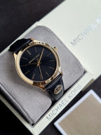 Michael Kors Slim Runway MK7553 Women's Watch – Black Dial, Stainless Steel, Quartz