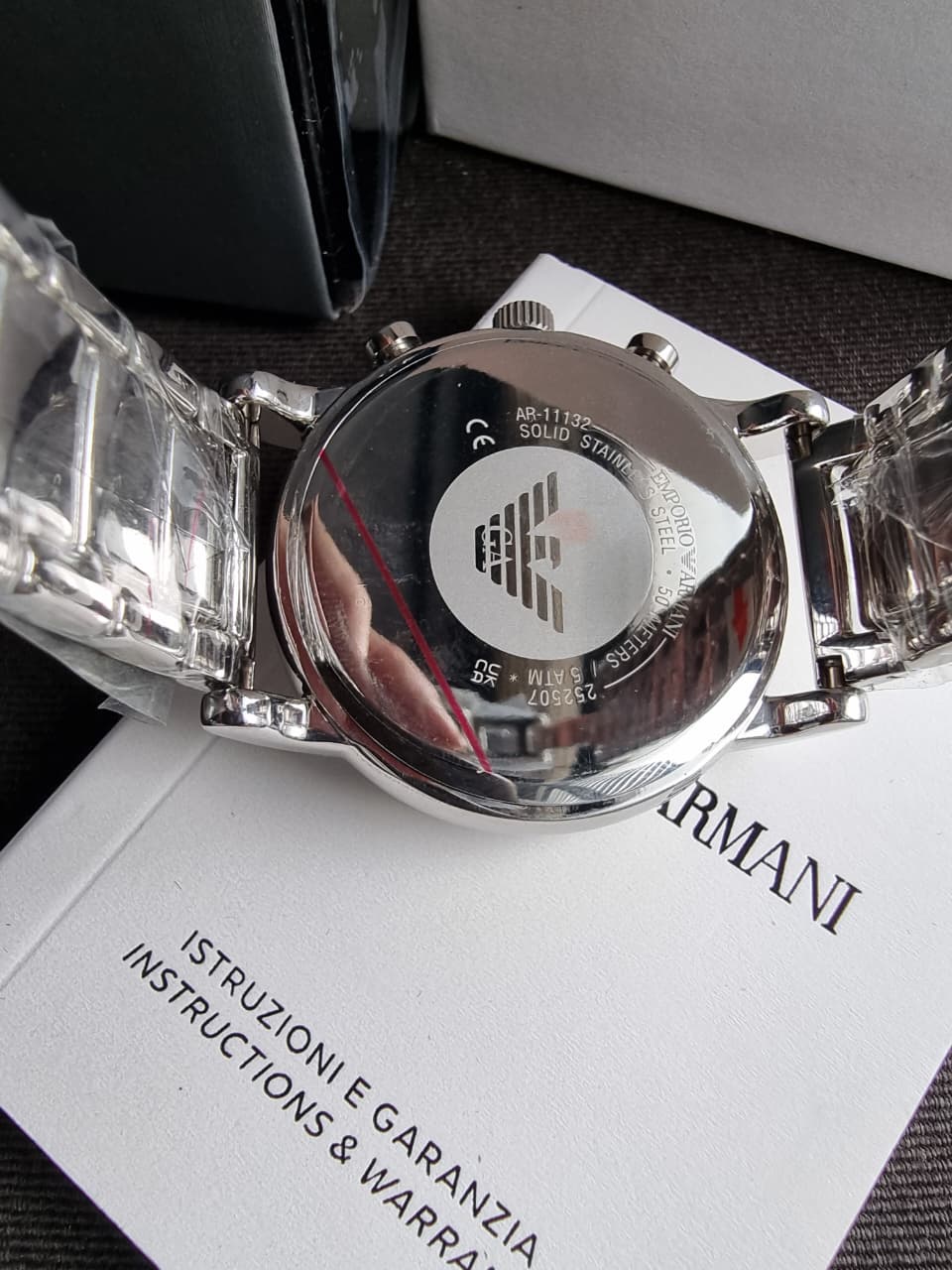Emporio Armani Men’s Chronograph Quartz Stainless Steel Blue Dial 42mm Watch AR11132