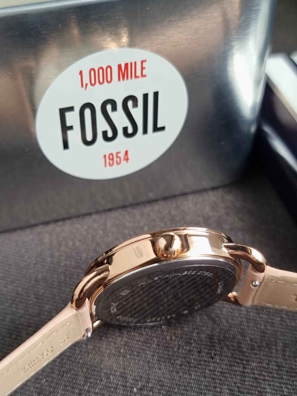 Fossil Copeland ES4823 Women's Watch – 34mm Rose Gold, Stainless Steel Case, Leather Strap, Quartz