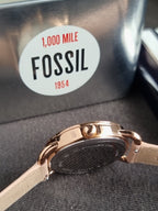 Fossil Copeland ES4823 Women's Watch – 34mm Rose Gold, Stainless Steel Case, Leather Strap, Quartz