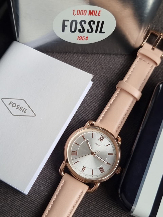 Fossil Copeland ES4823 Women's Watch – 34mm Rose Gold, Stainless Steel Case, Leather Strap, Quartz Hover Image