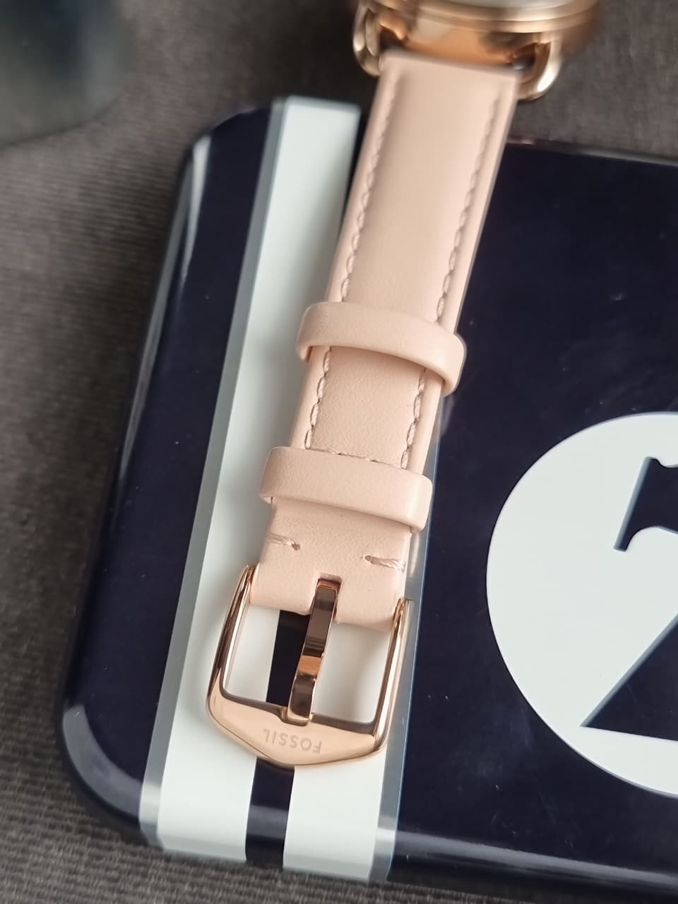 Fossil Copeland ES4823 Women's Watch – 34mm Rose Gold, Stainless Steel Case, Leather Strap, Quartz
