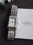 Fossil Raquel ES5221 Women's Watch – 23mm Silver Dial, Stainless Steel, Quartz