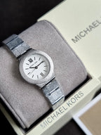 Michael Kors Petite Billie Frosted Silver-Tone Watch – MK7555