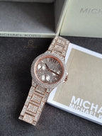 Michael Kors Mini Camille Pavé Rose Gold Stainless Steel Women's Watch – MK6997