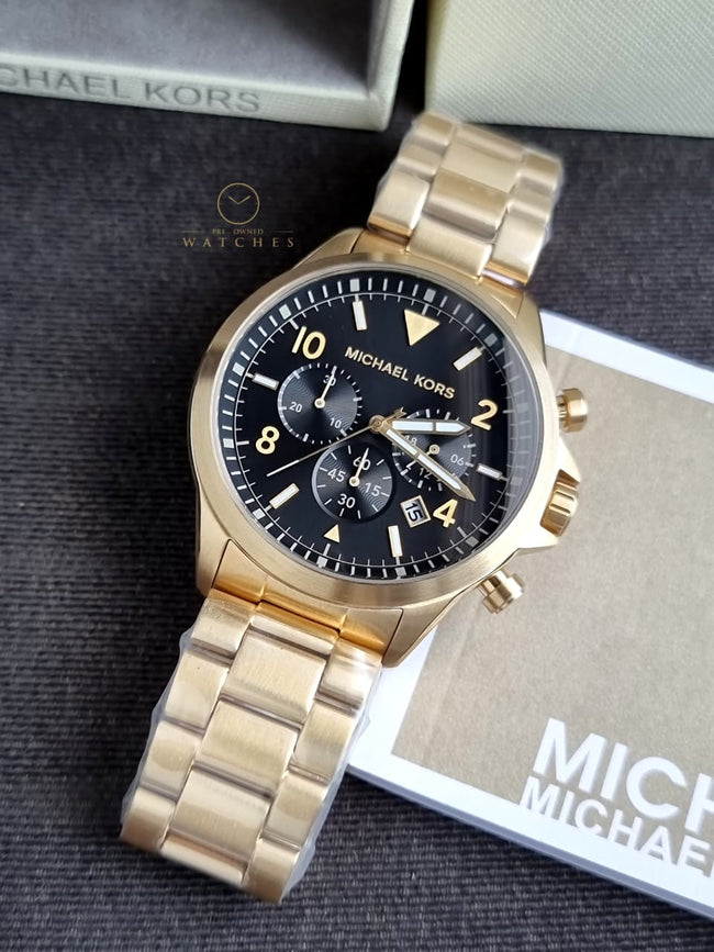 Michael Kors Runway Bronze Chronograph Stainless Steel Men's Watch – MK8227 Hover Image