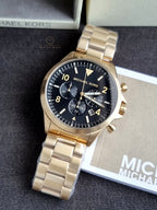 Michael Kors Runway Bronze Chronograph Stainless Steel Men's Watch – MK8227