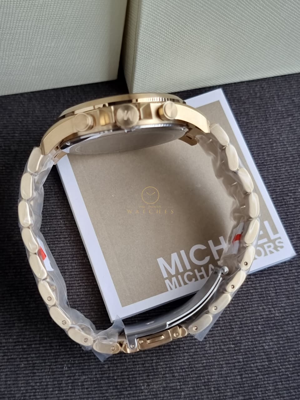 Michael Kors Runway Bronze Chronograph Stainless Steel Men's Watch – MK8227