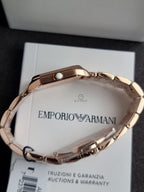 Emporio Armani Women’s Quartz Rose Gold Stainless Steel Mother of Pearl Dial 24mm Watch AR11389