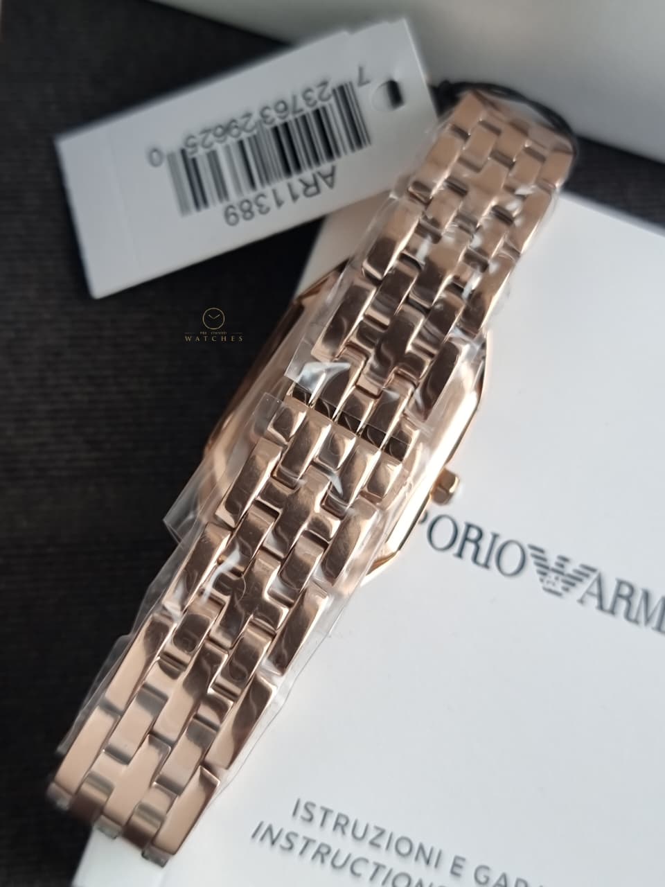 Emporio Armani Women’s Quartz Rose Gold Stainless Steel Mother of Pearl Dial 24mm Watch AR11389