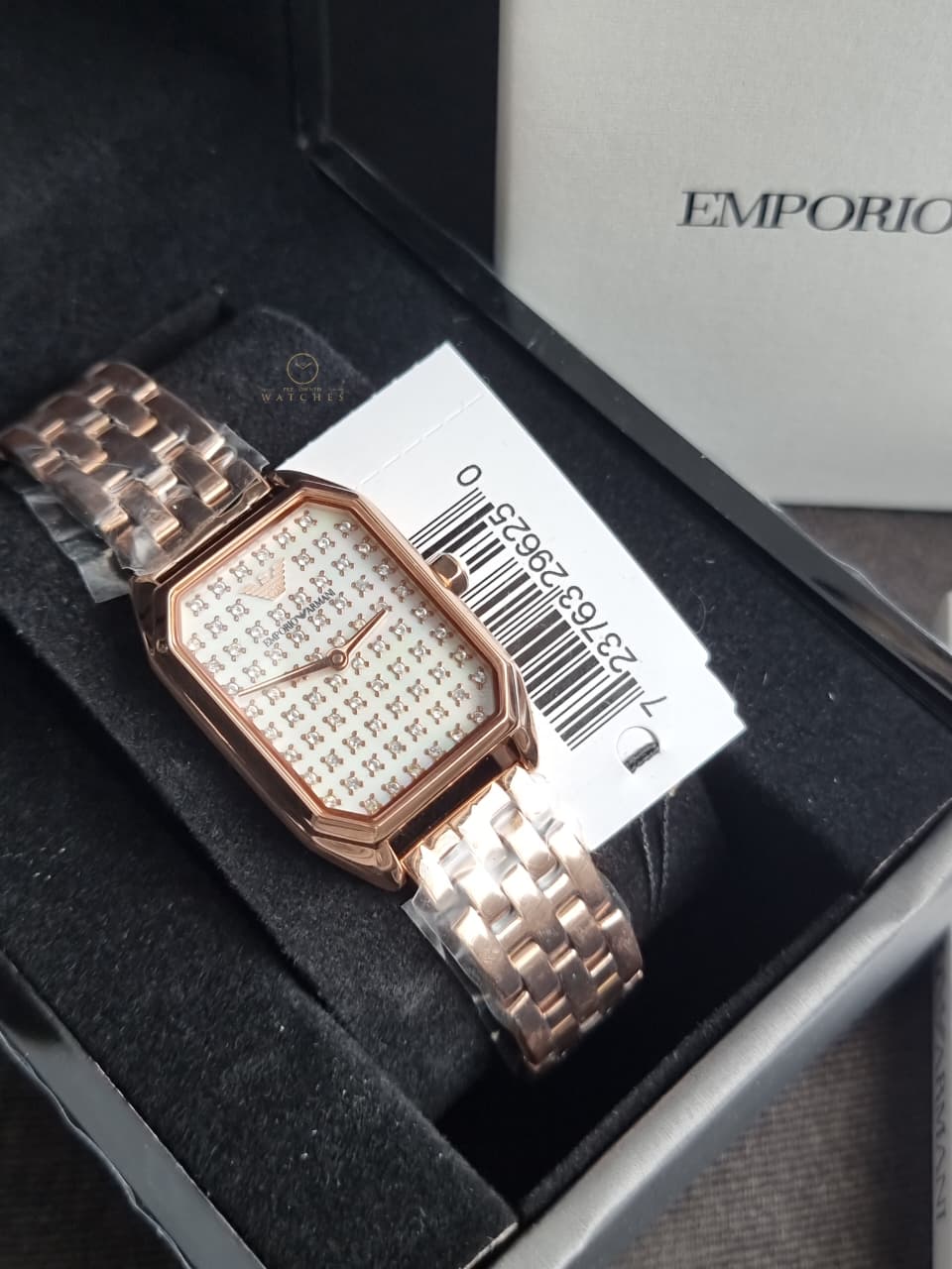 Emporio Armani Women’s Quartz Rose Gold Stainless Steel Mother of Pearl Dial 24mm Watch AR11389