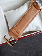 Versus Versace 44mm Rose Gold Case Brown Leather Strap Quartz Men's Watch