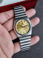 Rado Vintage Golden Dial Silver Case 36mm Men's Watch