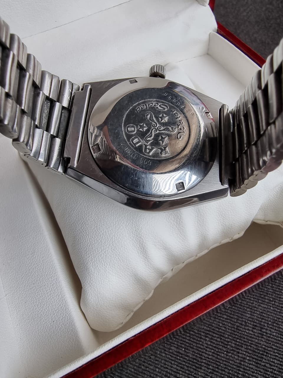 Rado Vintage Golden Dial Silver Case 36mm Men's Watch