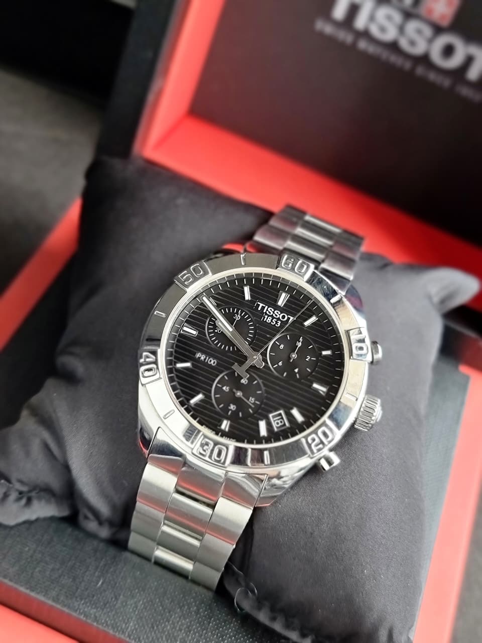 Tissot PR 100 Sport Gent Chronograph Black Dial Stainless Steel Men’s Watch – T101.617.11.051.00