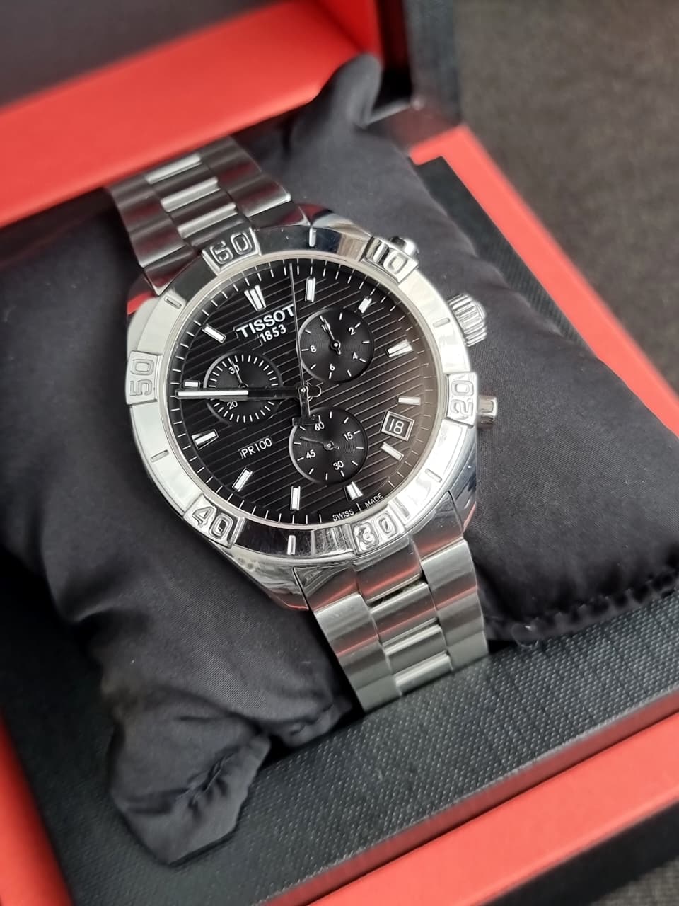 Tissot PR 100 Sport Gent Chronograph Black Dial Stainless Steel Men’s Watch – T101.617.11.051.00
