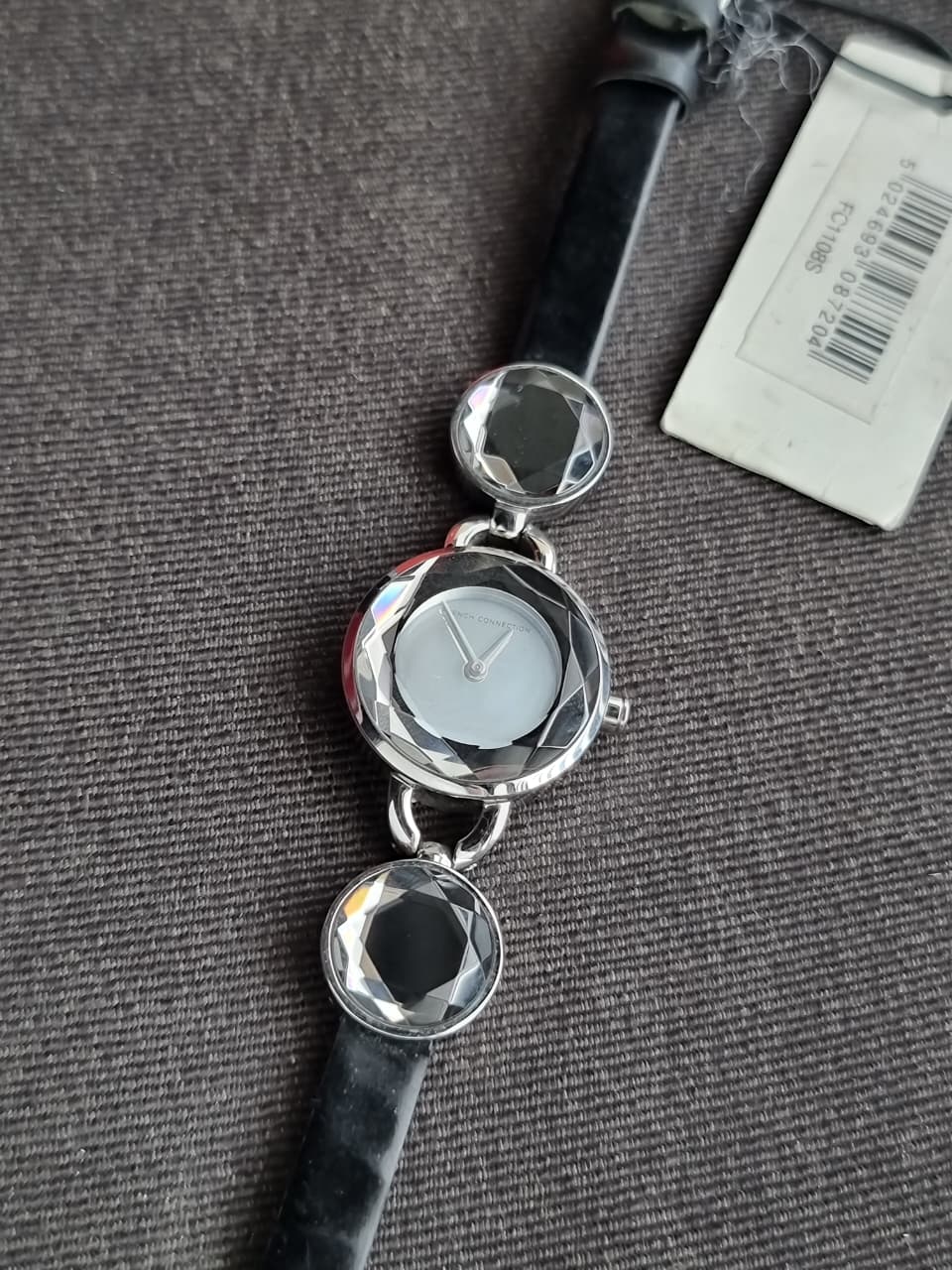French Connection Women’s Analog Watch – FC1108S (Black Strap)