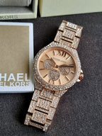 Michael Kors Oversized Camille Pavé Rose Gold Watch – MK6961