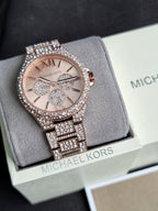 Michael Kors Oversized Camille Pavé Rose Gold Watch – MK6961