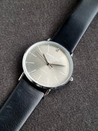 Kenneth Cole KC50506003 Men’s Quartz Leather Strap Black Dial 42mm Watch