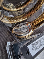 Just Cavalli Signature Snake Gold-Tone Dial Ladies Watch – JC1L209M0035