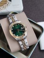 Fossil Scarlette Three-Hand Date Two-Tone Stainless Steel Watch (ES5388)
