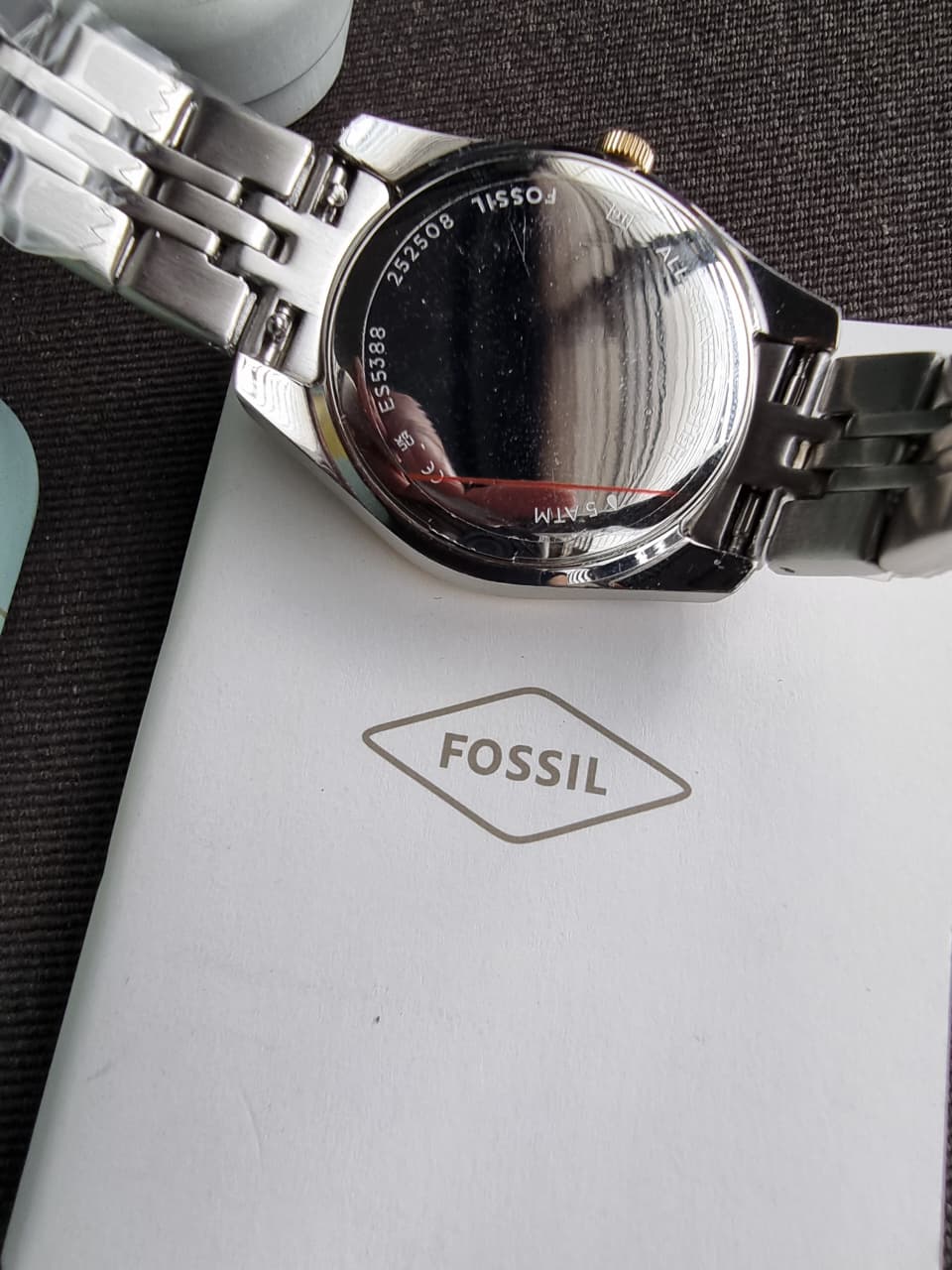 Fossil Scarlette Three-Hand Date Two-Tone Stainless Steel Watch (ES5388)