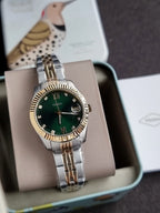 Fossil Scarlette Three-Hand Date Two-Tone Stainless Steel Watch (ES5388)