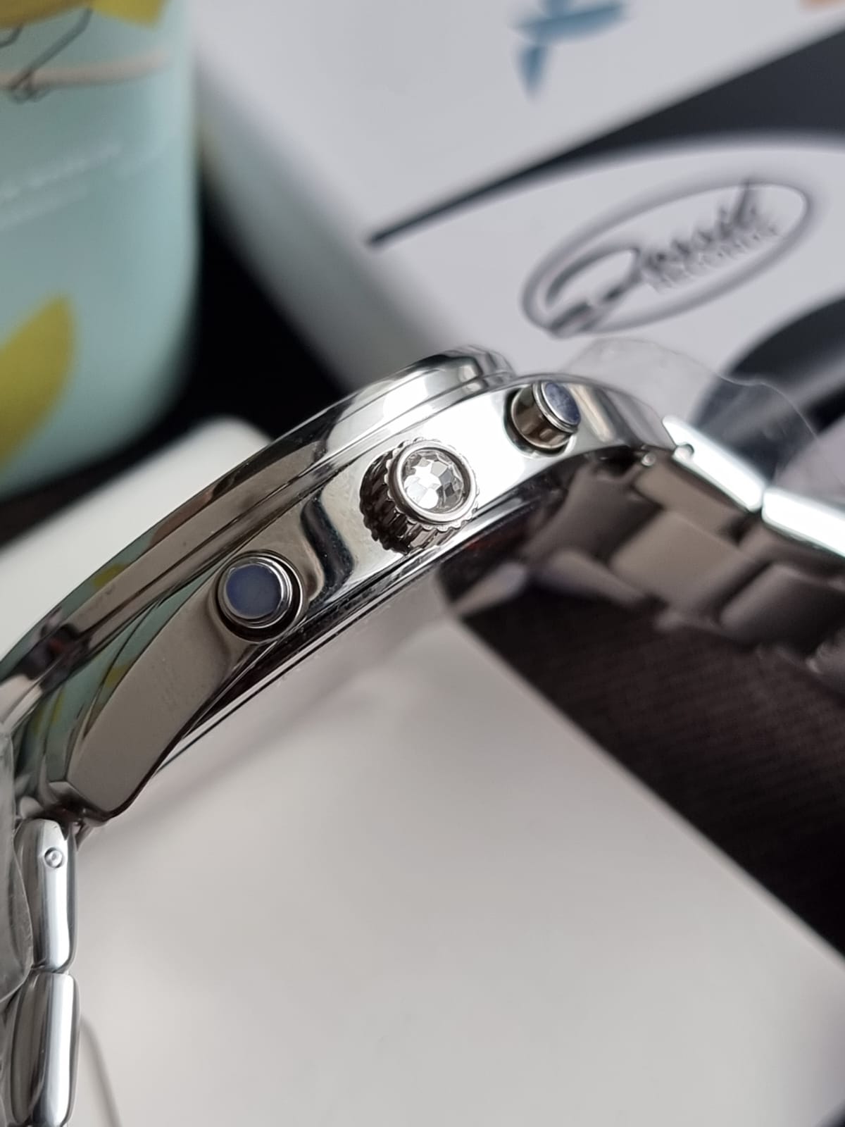 Fossil Vale Chronograph Quartz Silver Dial Ladies Watch – BQ3657